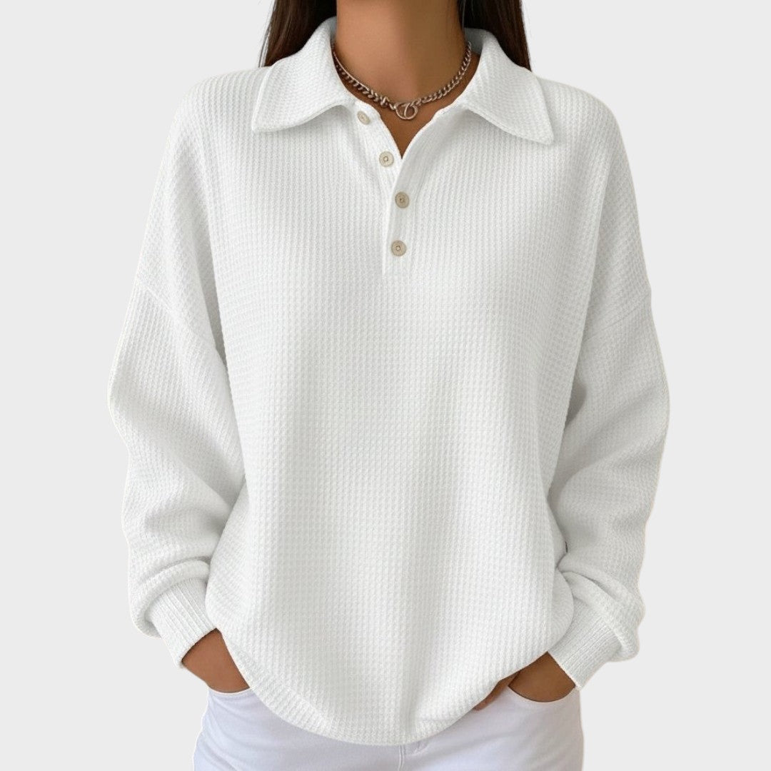 Margarethe | Strick-Polo mit Kragen