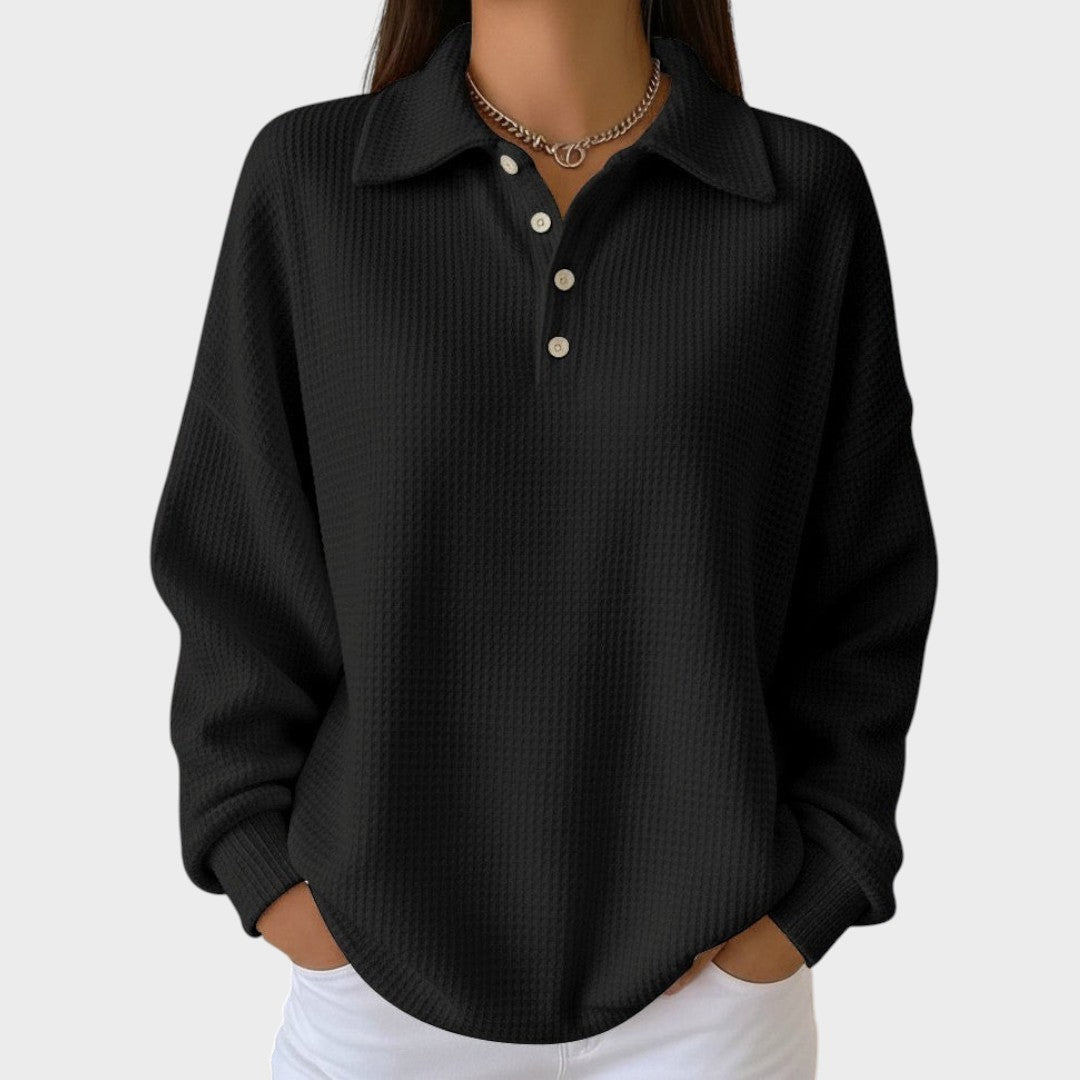 Margarethe | Strick-Polo mit Kragen