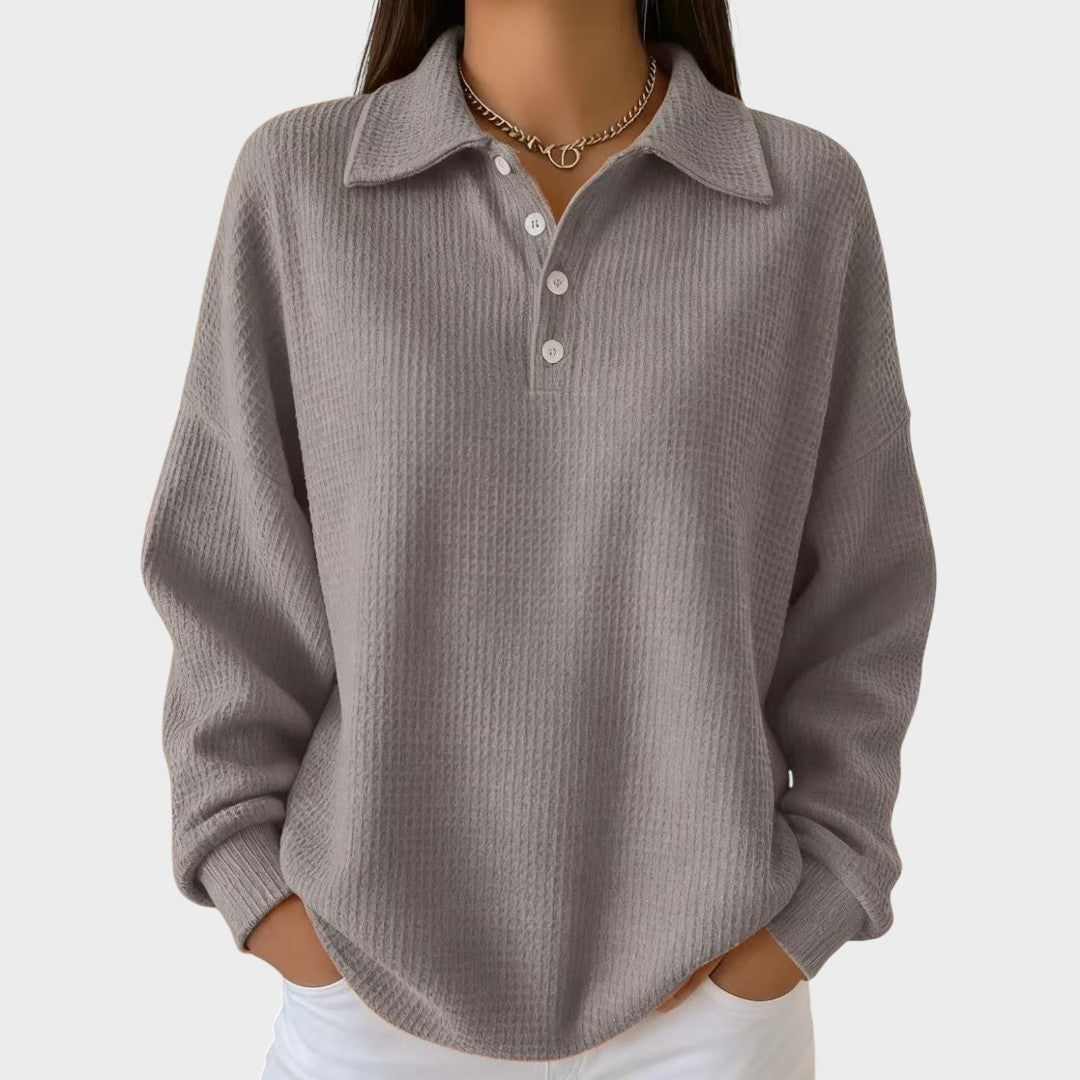 Margarethe | Strick-Polo mit Kragen