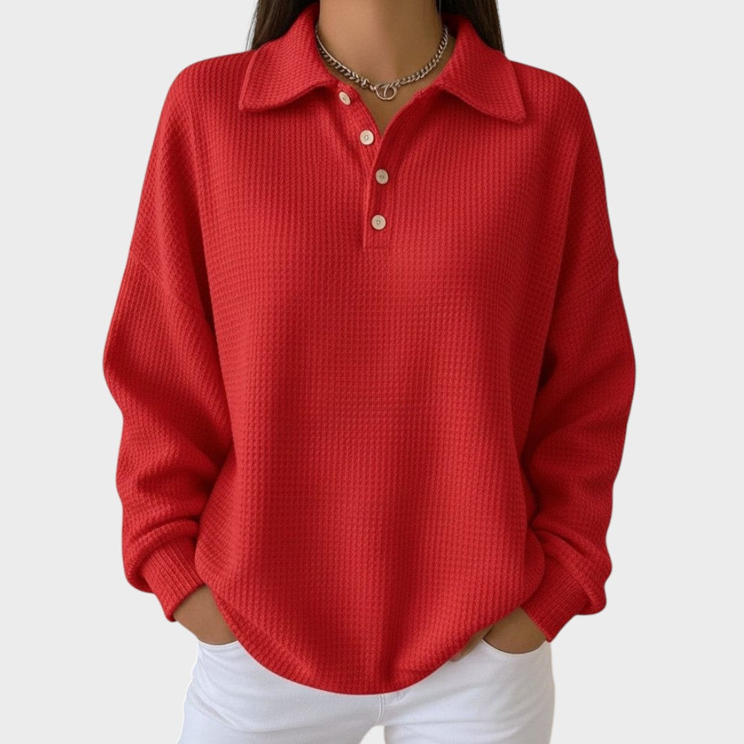 Margarethe | Strick-Polo mit Kragen