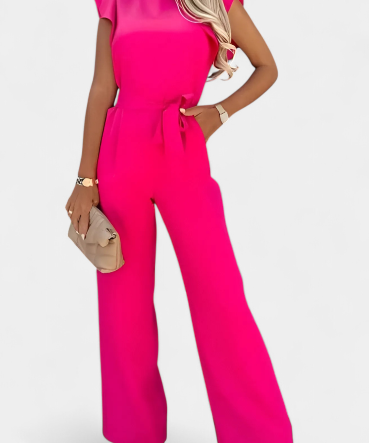 Shalonda Eleganter Ärmelloser Jumpsuit mit Schleife