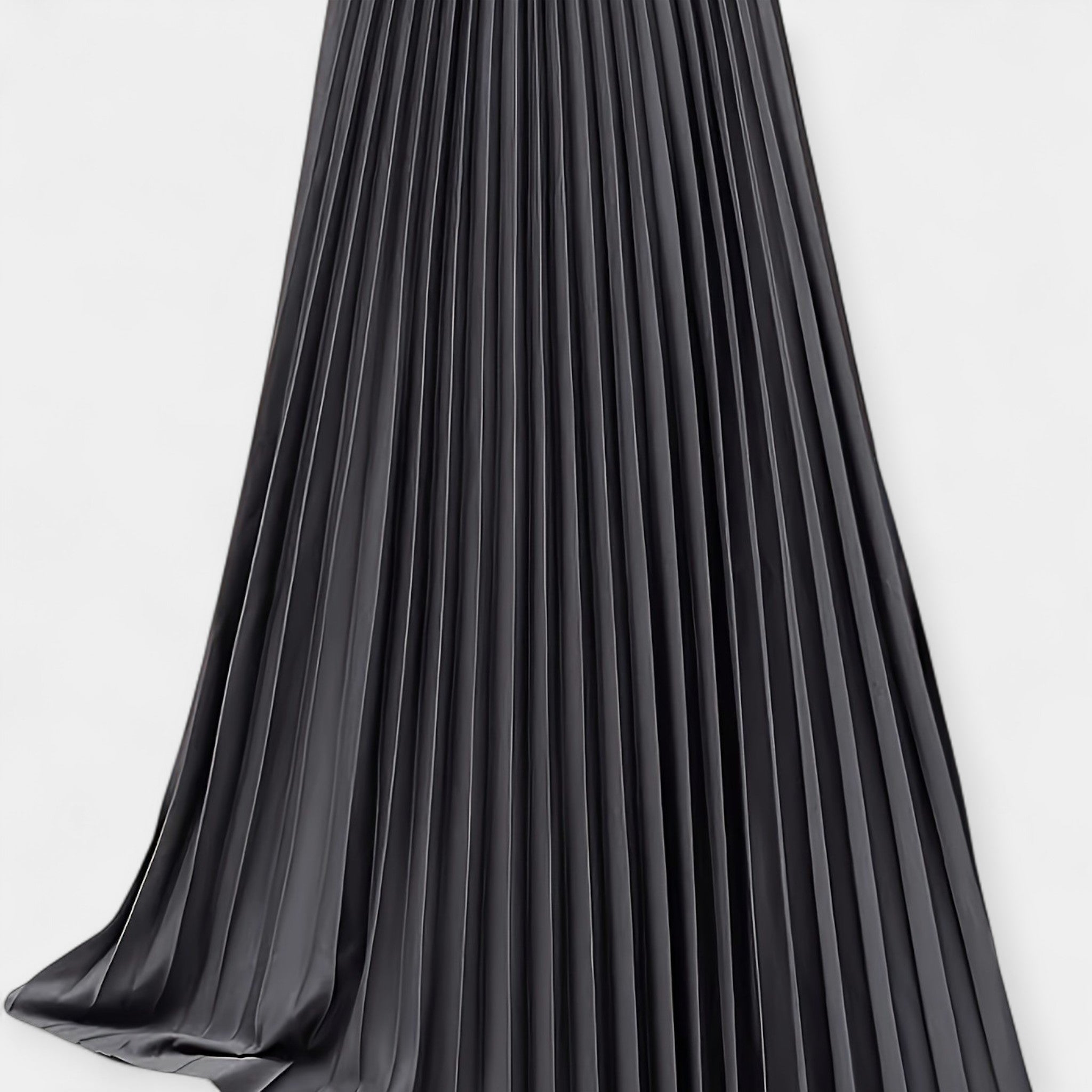 Faltenrock aus Satin Maxi
