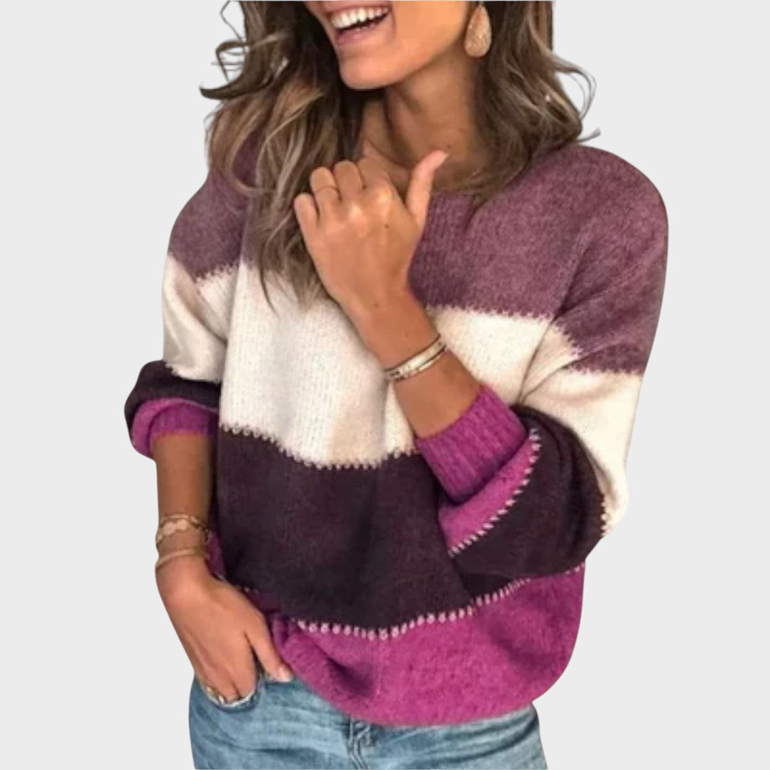Marília | Gestreifter Strickpullover