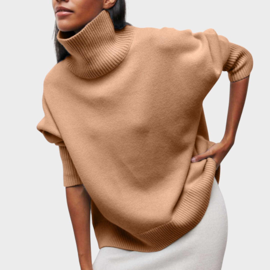 Katrin | Oversized Hoher Kragen Pullover