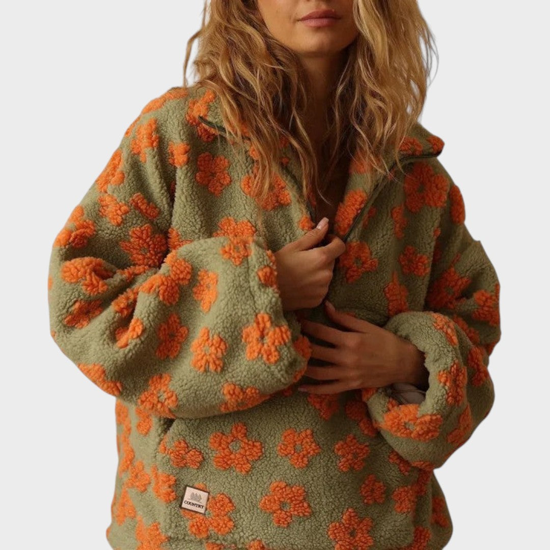 Amalie | Junger Pullover mit Halbreißverschluss