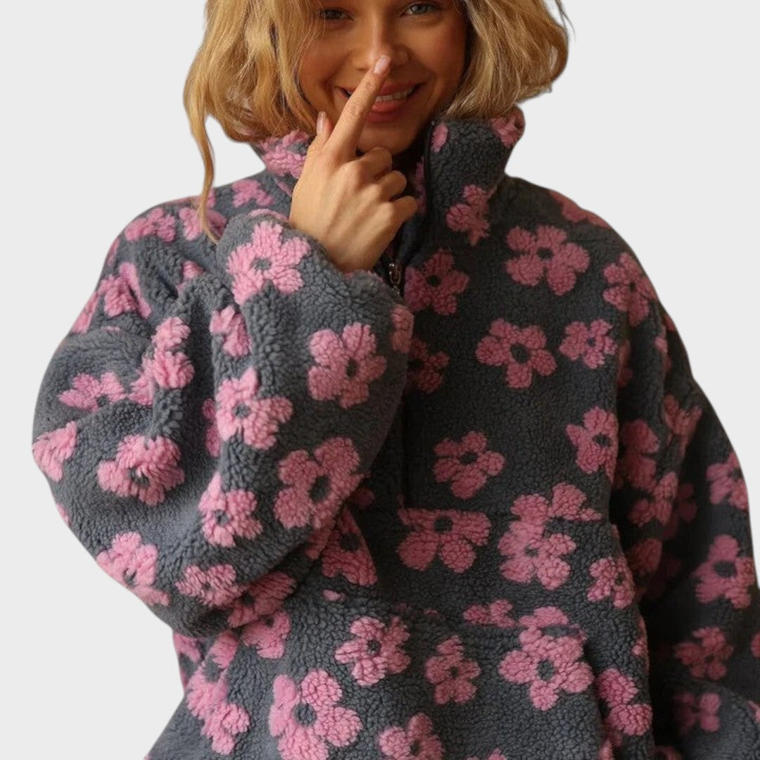 Amalie | Junger Pullover mit Halbreißverschluss