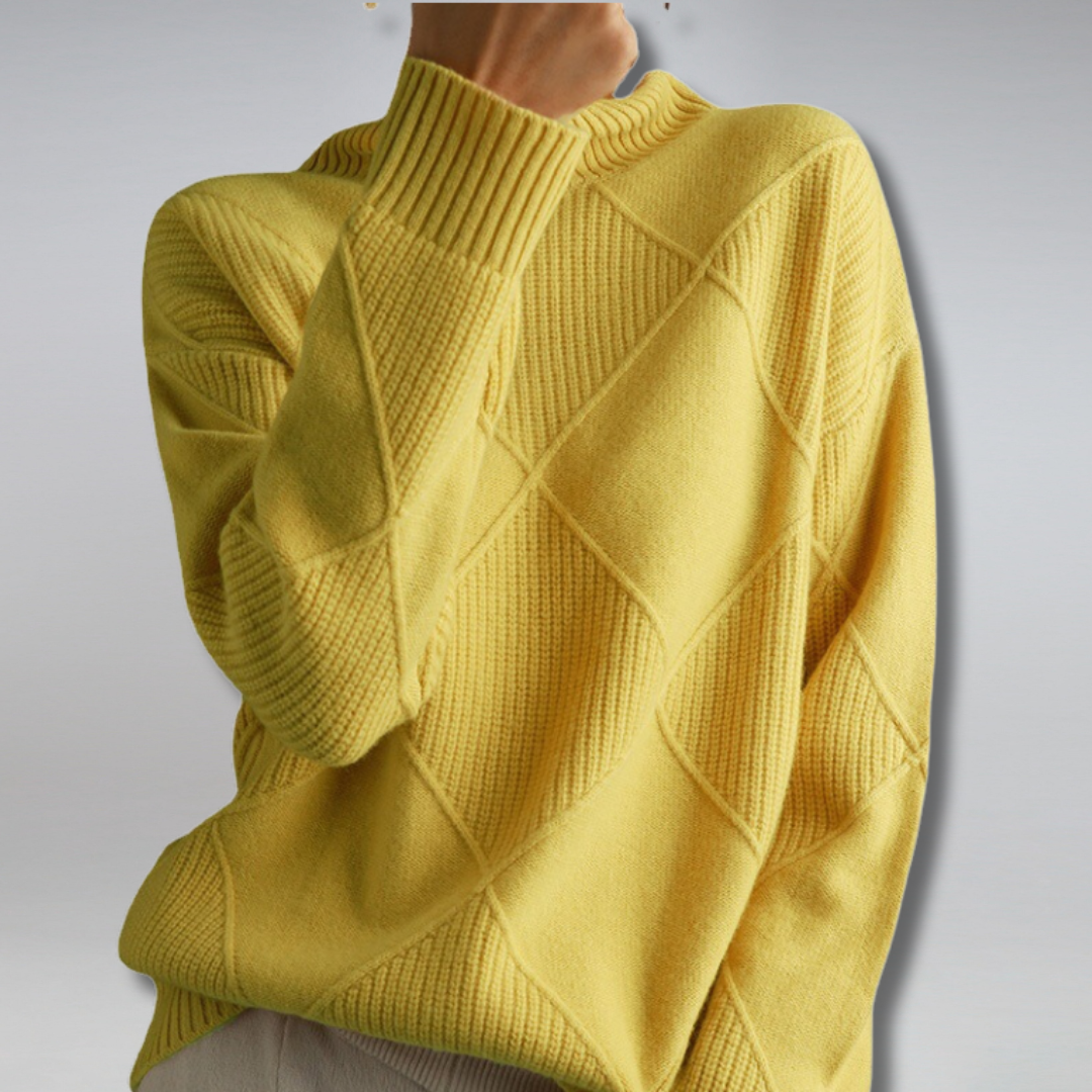 Darcy - Oversized Hoher Kragen Pullover