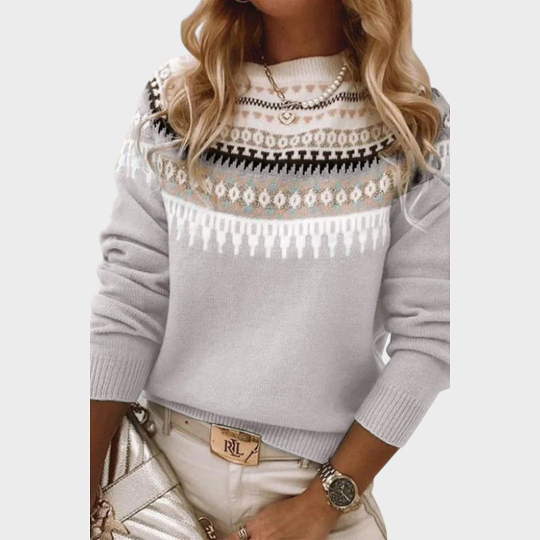 Henriette | Strukturierter Rundhals-Pullover