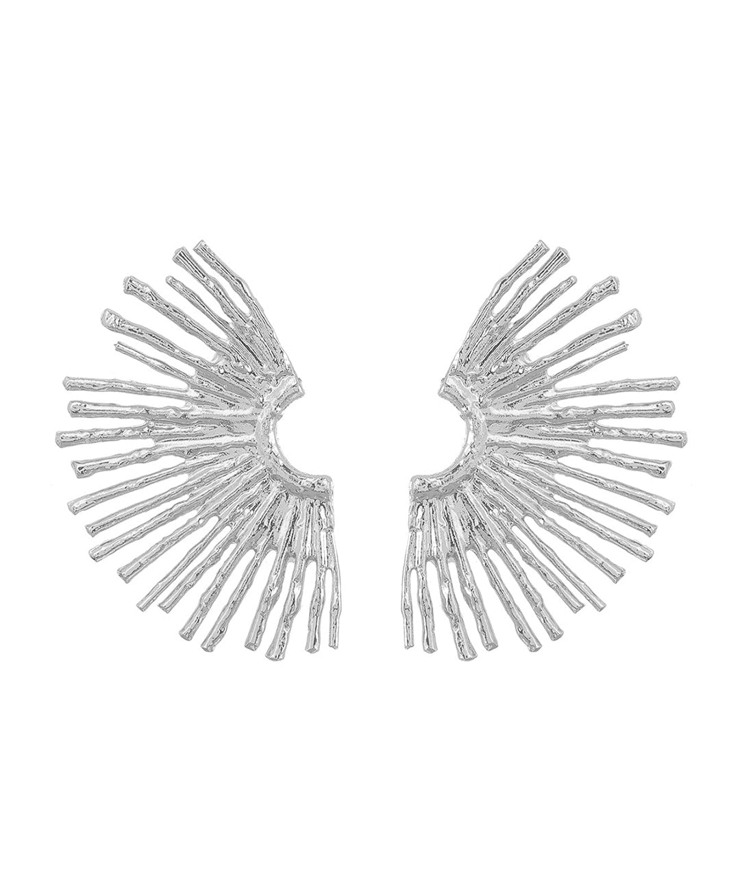 Metallohrringe mit gewelltem Rand