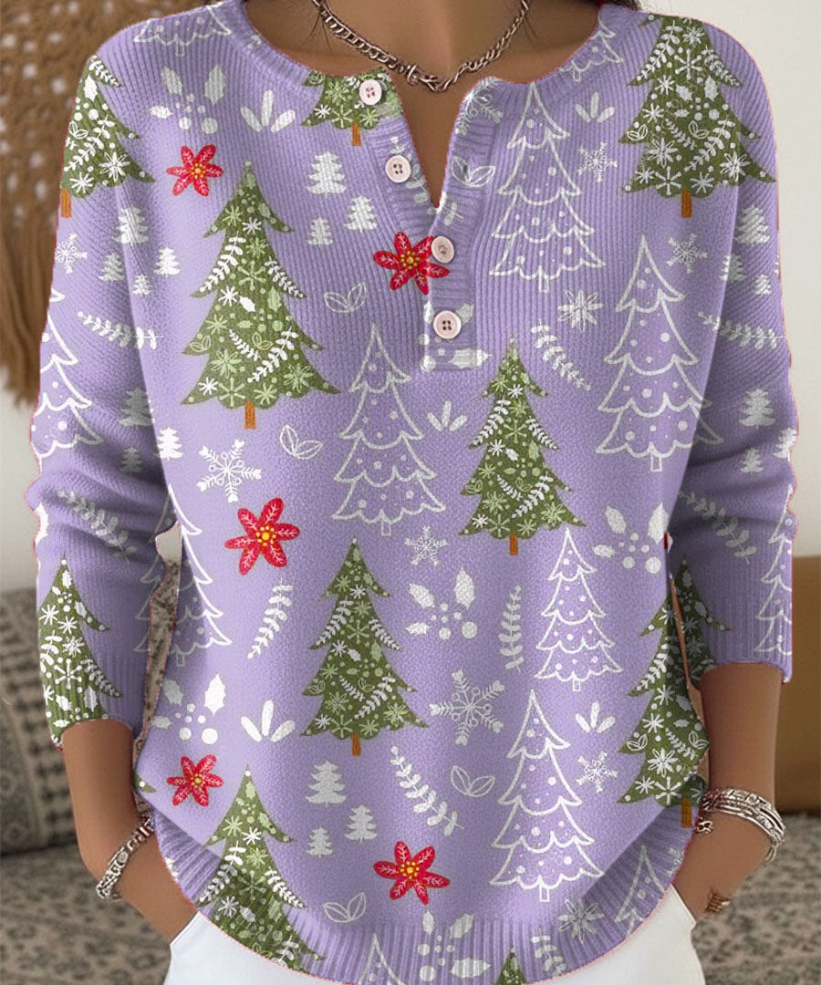Sofía | Weihnachts-Pullover mit Knöpfen