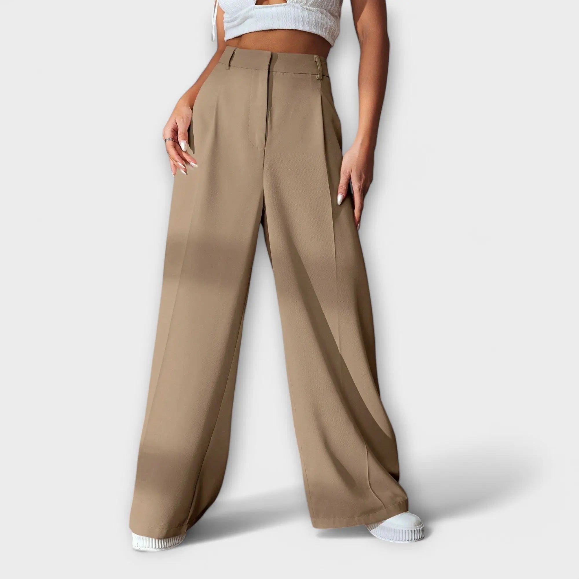 Hochtaillierte Weite-Hosen für Damen