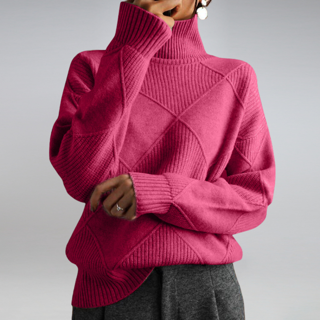 Darcy - Oversized Hoher Kragen Pullover