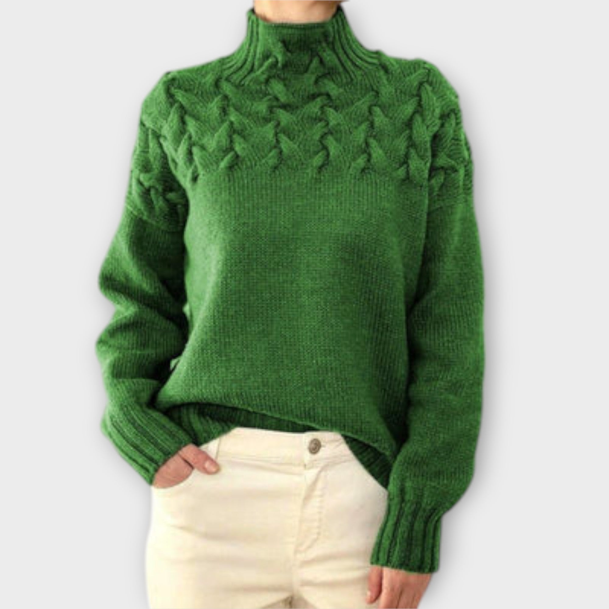 Eva - Damen Kabelstrickpullover