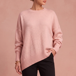 Essenz | Raffinierter Wollmischpullover – Rosa – 4