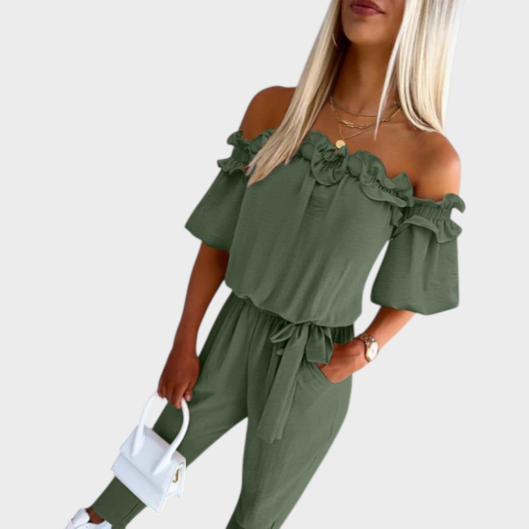 Joana | Jumpsuit mit schulterfreiem Design