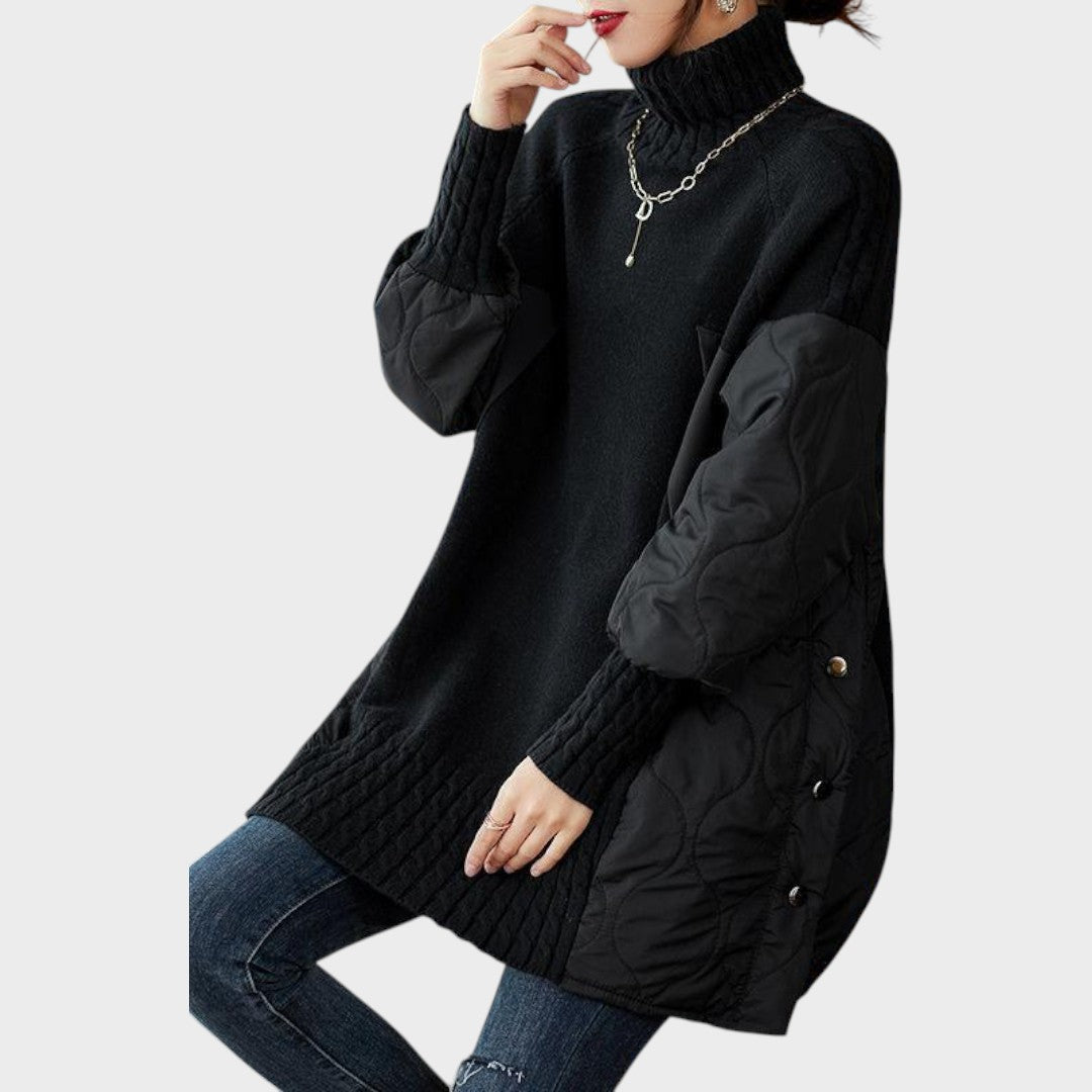 Sarah | Oversized Hoher Kragen Pullover