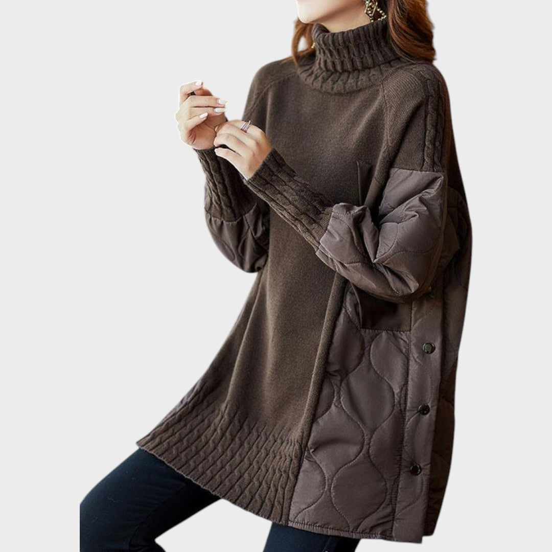 Sarah | Oversized Hoher Kragen Pullover