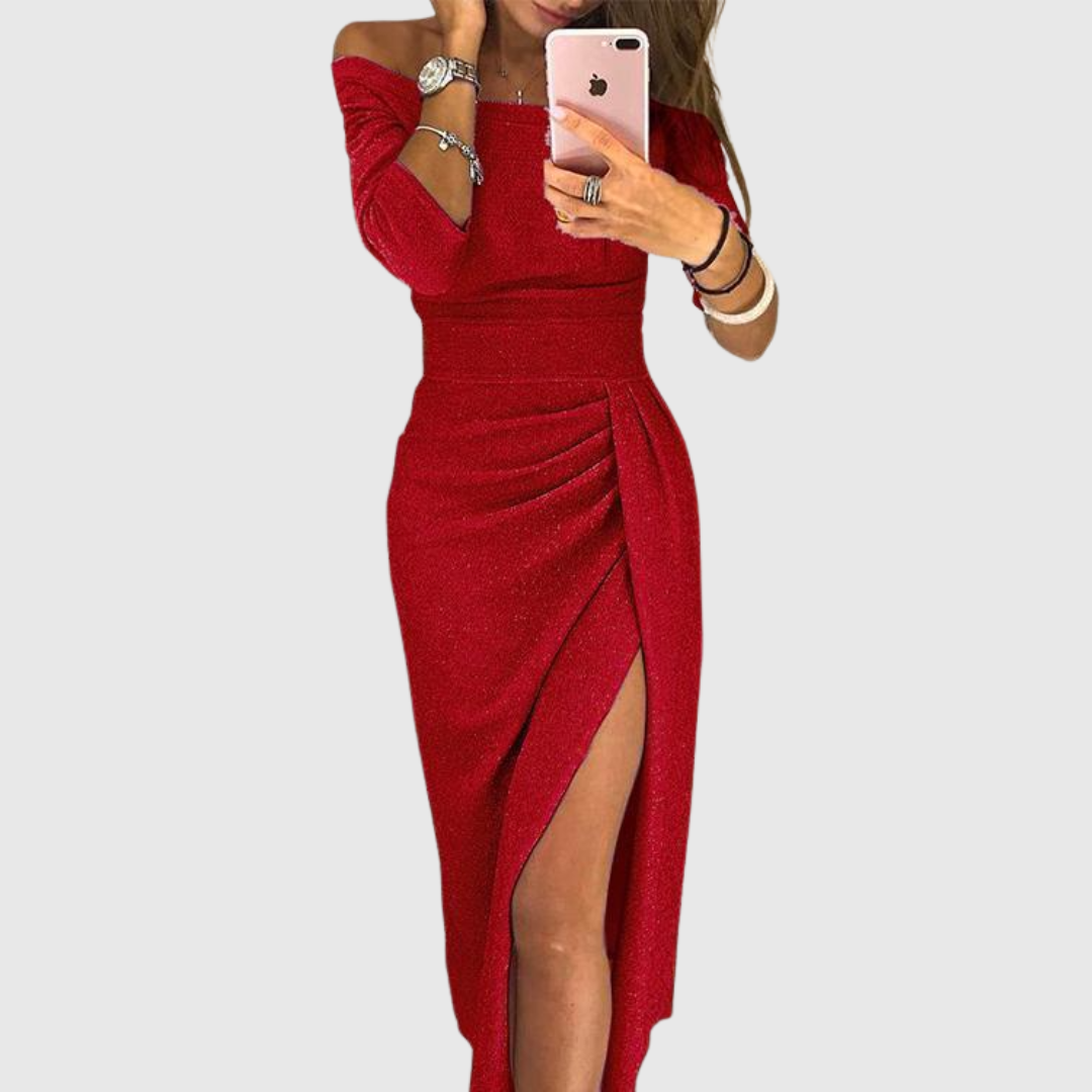 Marina | Elegantes Maxikleid mit Halterneck und fließendem Schnitt
