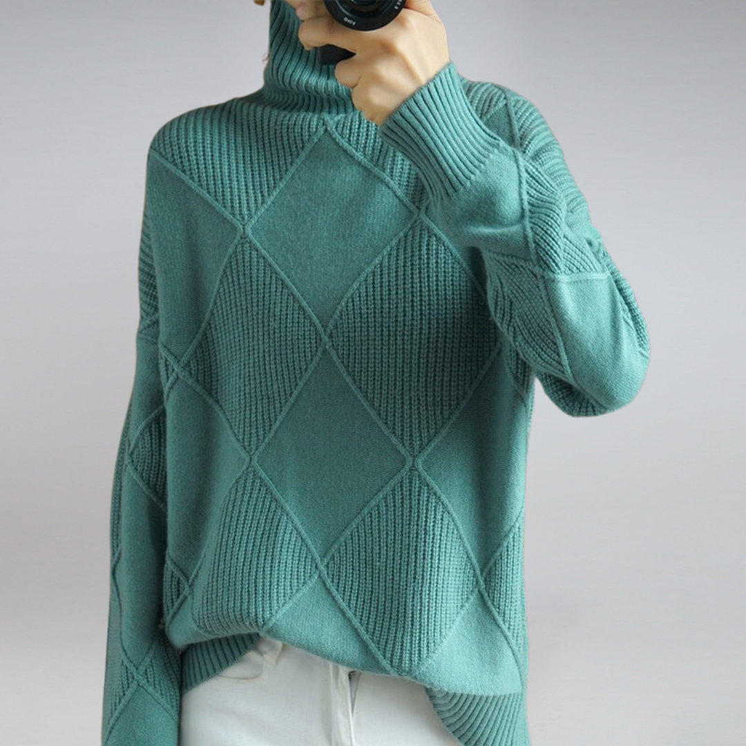Darcy - Oversized Hoher Kragen Pullover