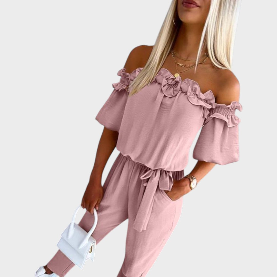 Joana | Jumpsuit mit schulterfreiem Design