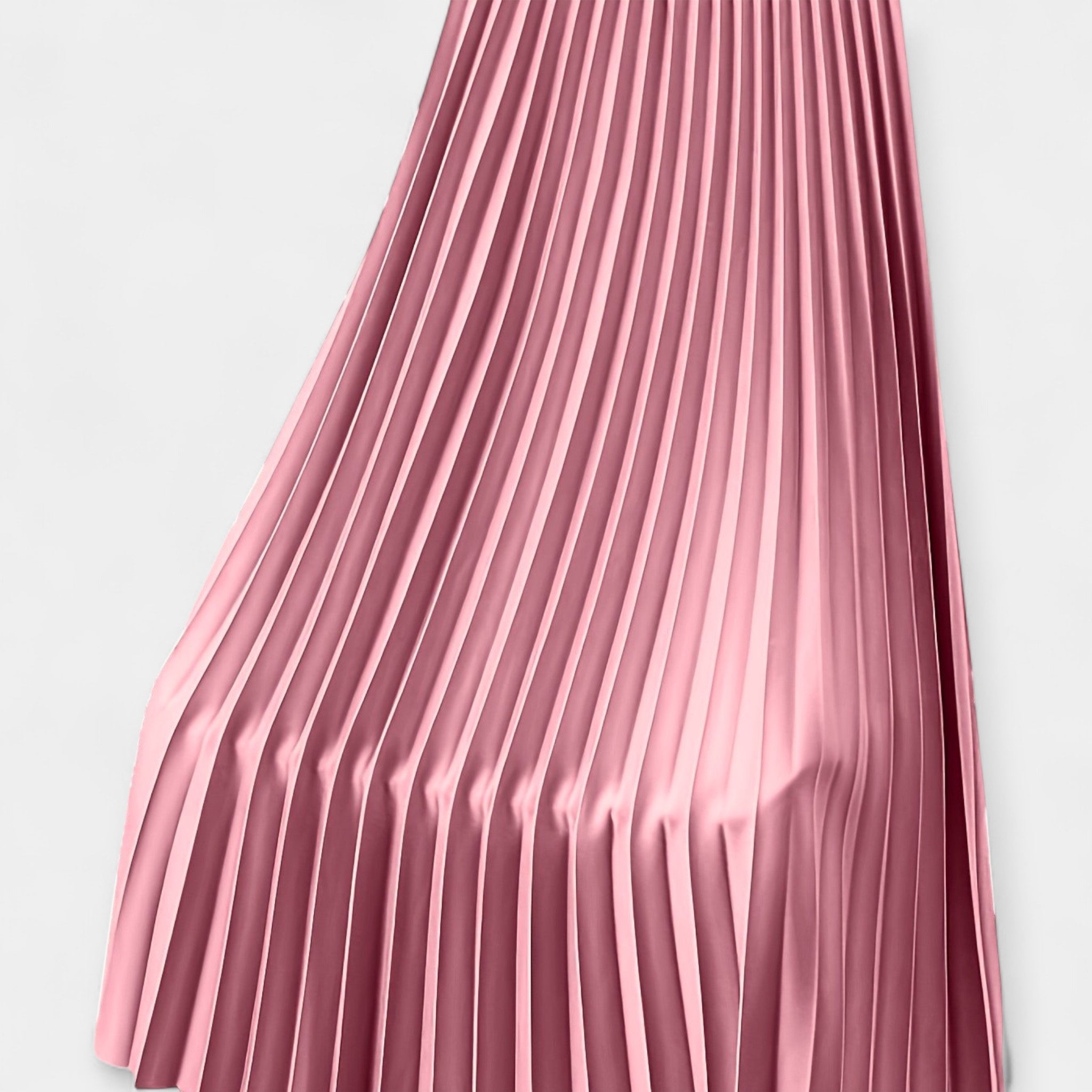 Faltenrock aus Satin Maxi
