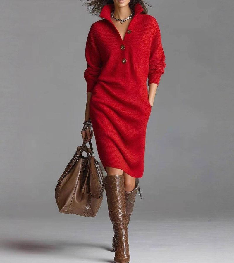 Damaris | Warmes, Elegantes und Bequemes Kleid