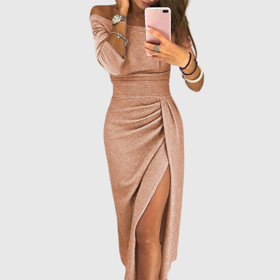Marina | Elegantes Maxikleid mit Halterneck und fließendem Schnitt