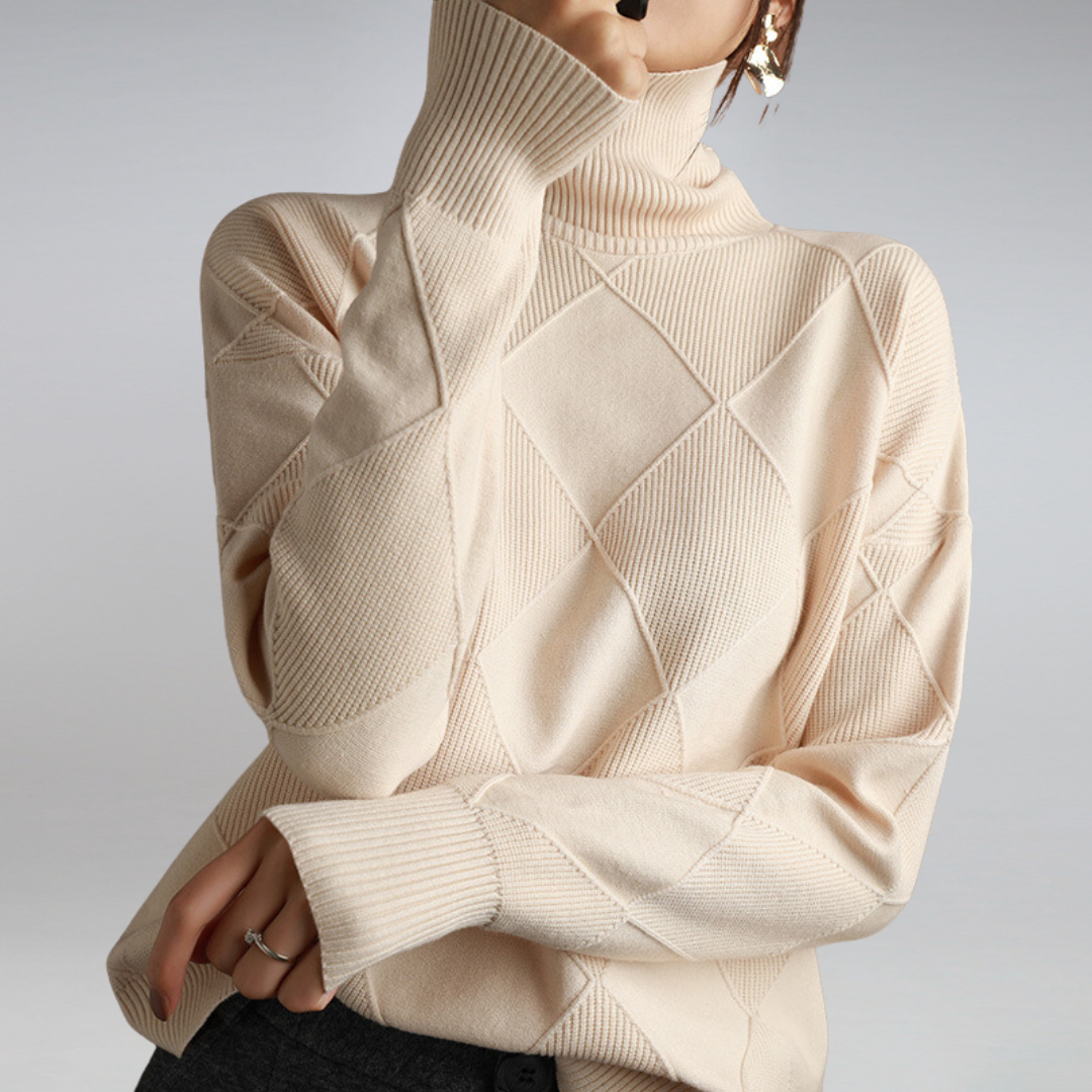 Darcy - Oversized Hoher Kragen Pullover