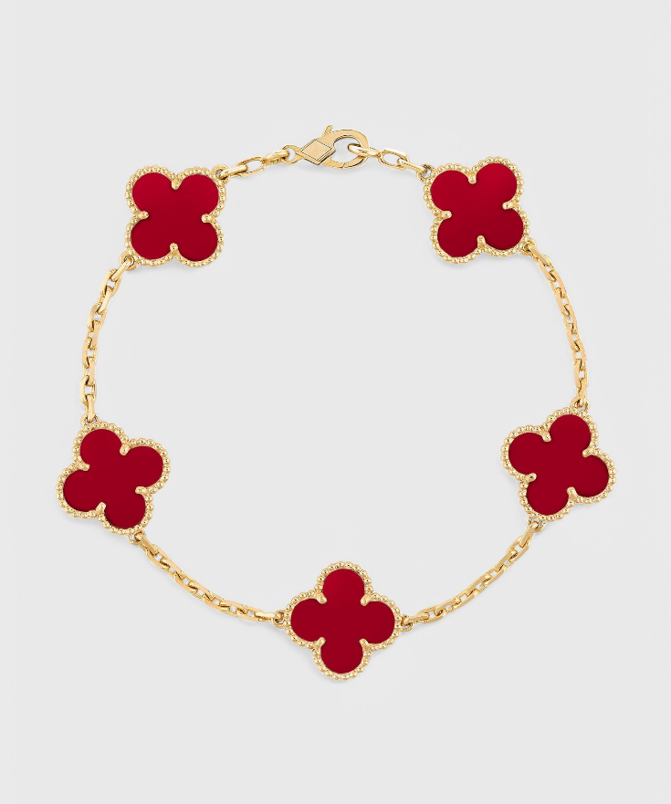 Clover-Motiv-Armband mit Eleganz in Goldbeschichtung