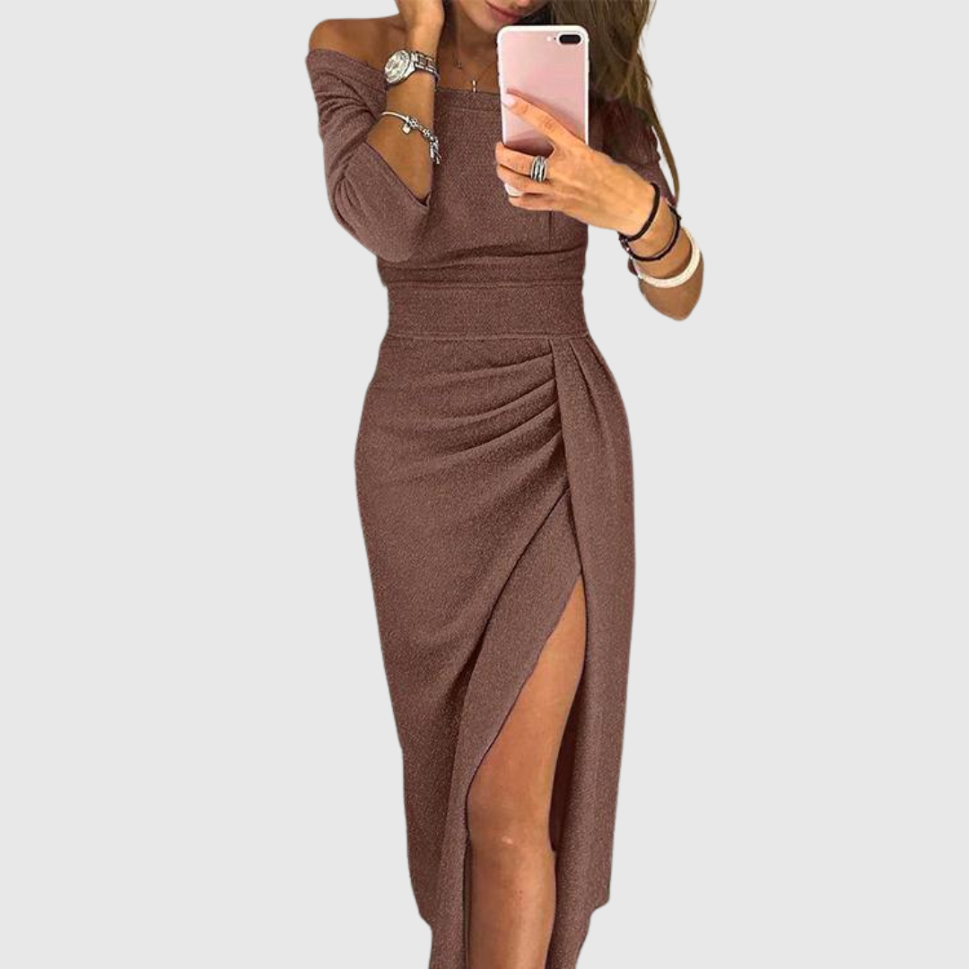 Marina | Elegantes Maxikleid mit Halterneck und fließendem Schnitt