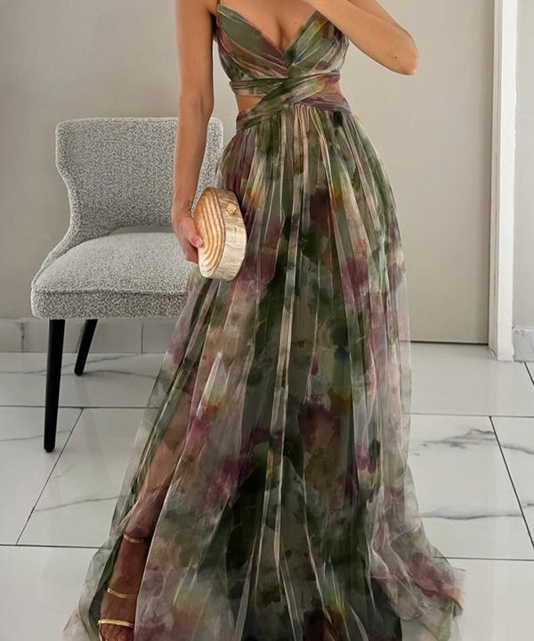 Giselle | Charmantes Maxikleid mit floralem Druck