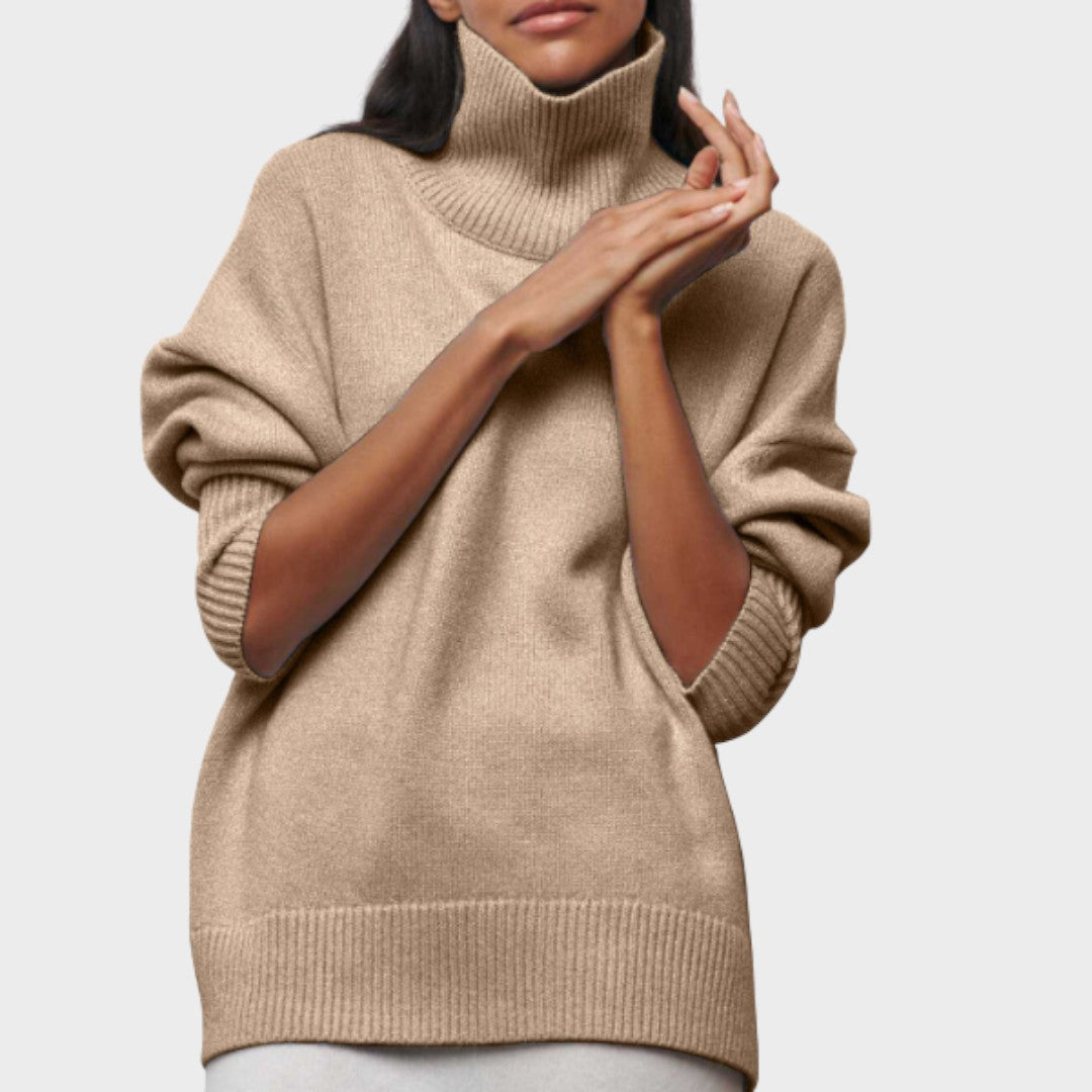 Katrin | Oversized Hoher Kragen Pullover