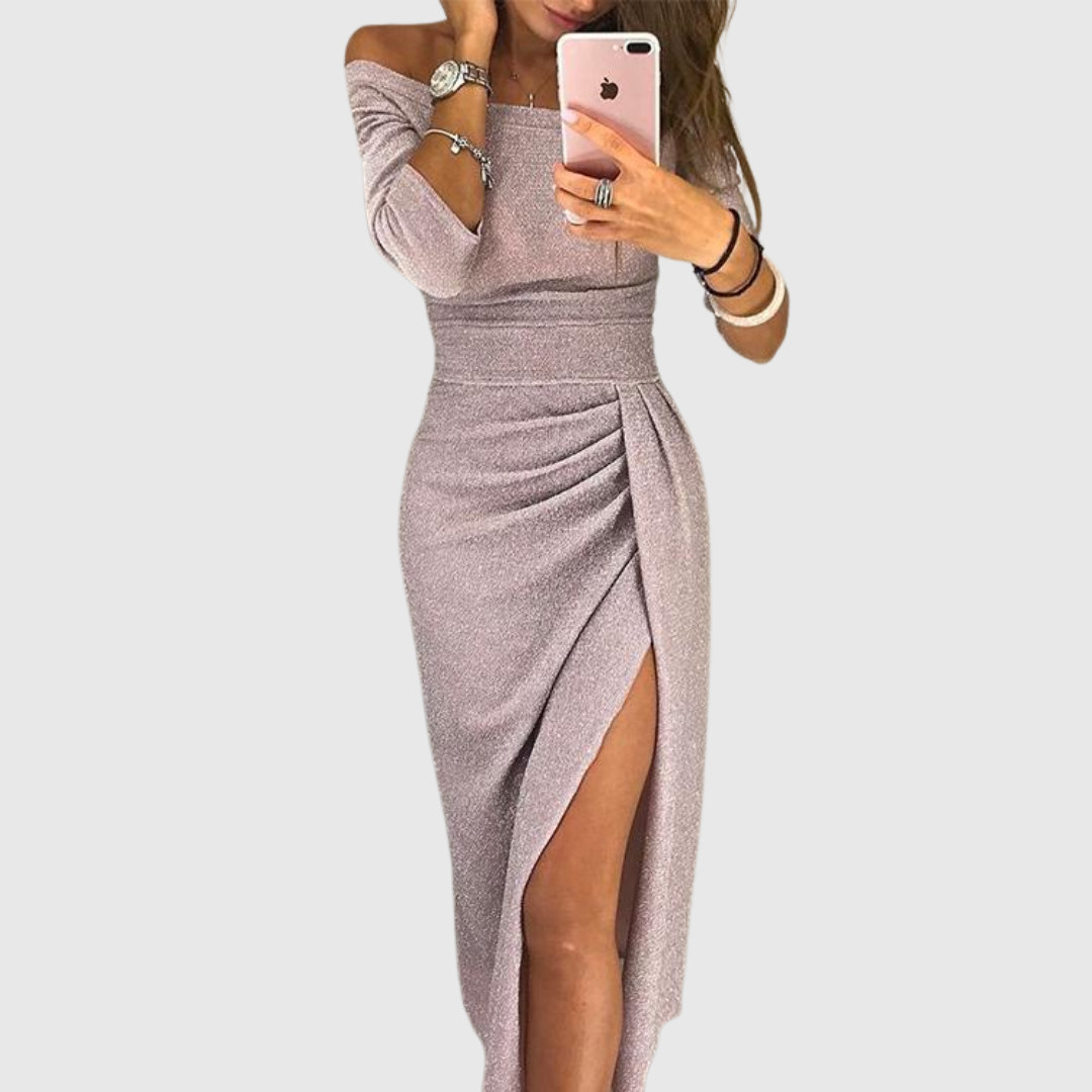 Marina | Elegantes Maxikleid mit Halterneck und fließendem Schnitt