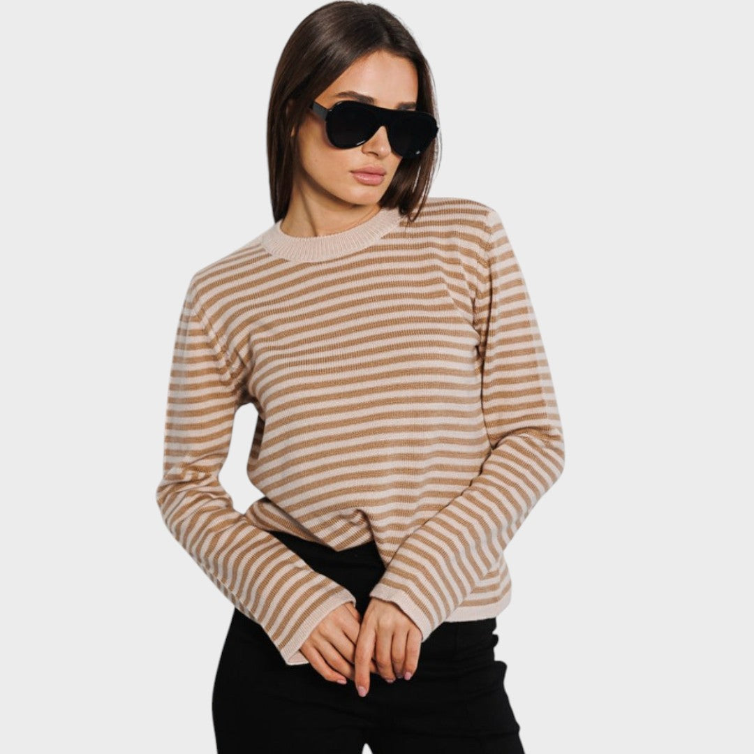 Francisca | Langärmliger gestreifter Pullover