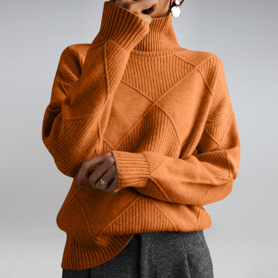 Darcy - Oversized Hoher Kragen Pullover