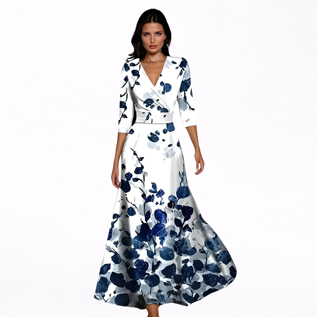 Emilia | Elegantes Floral-Maxikleid