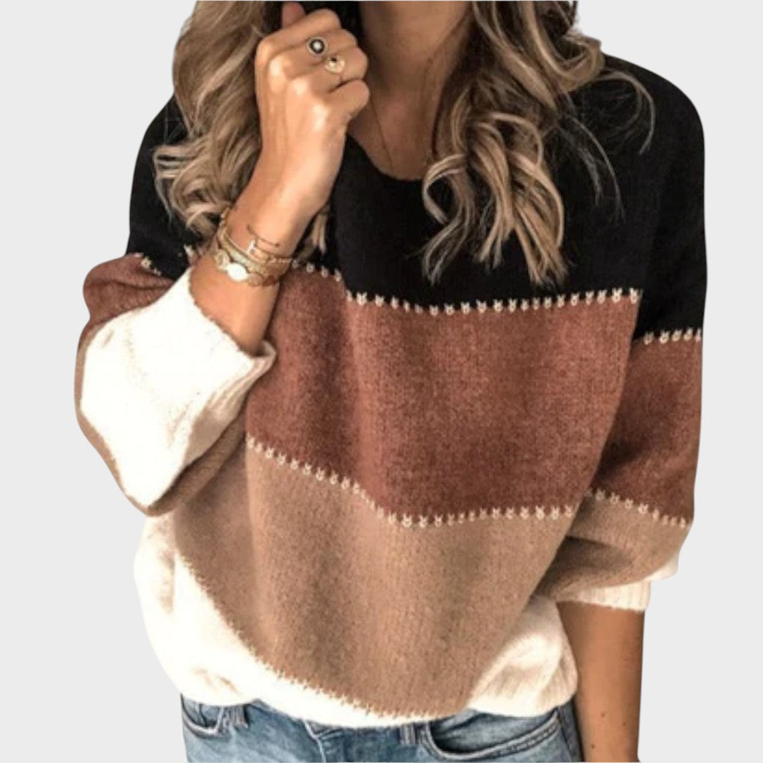 Marília | Gestreifter Strickpullover