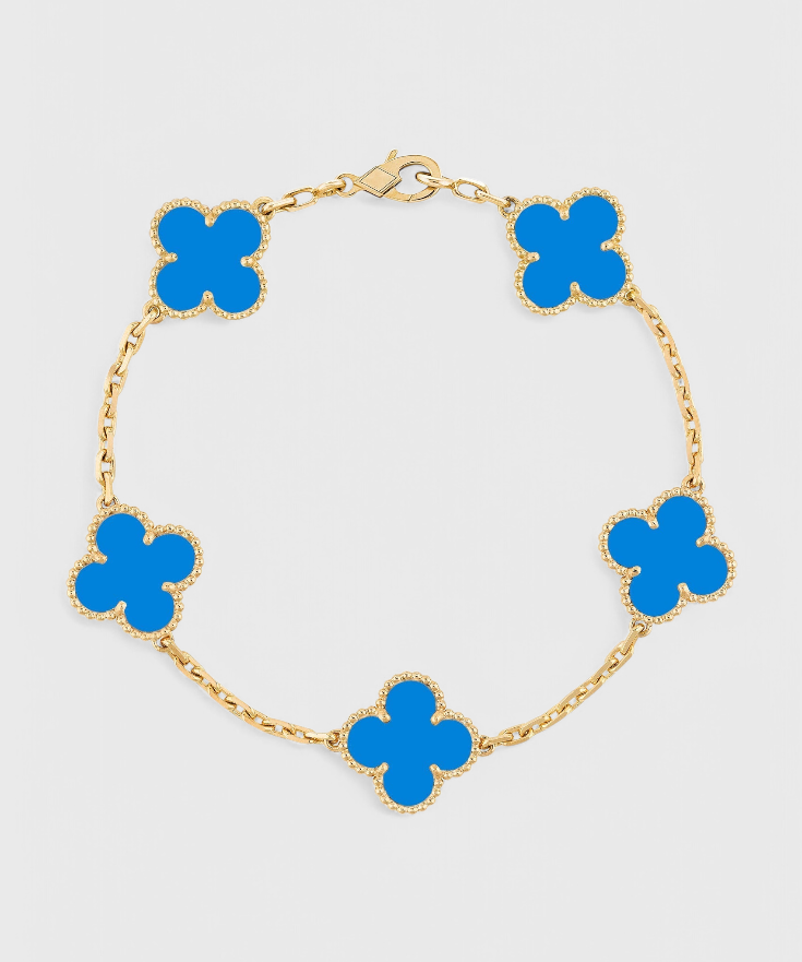 Clover-Motiv-Armband mit Eleganz in Goldbeschichtung