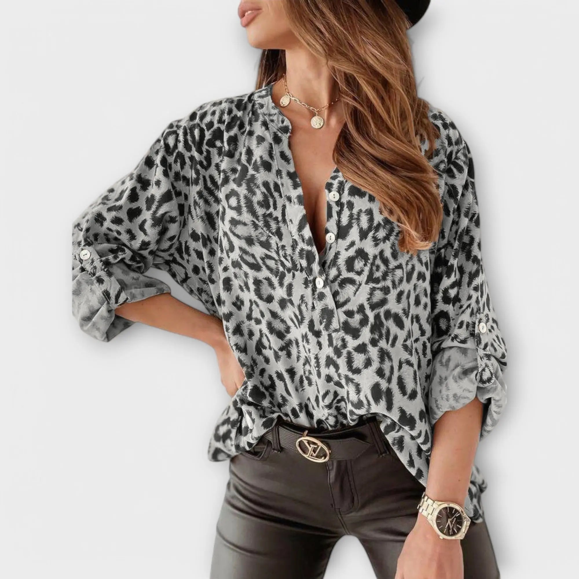 Patricia | Trendige Bluse mit Leopardenmuster