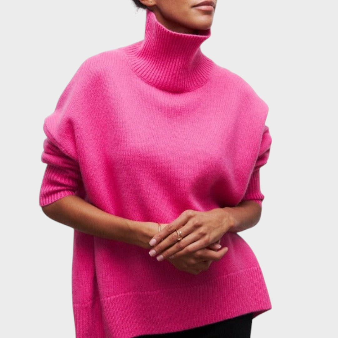 Katrin | Oversized Hoher Kragen Pullover