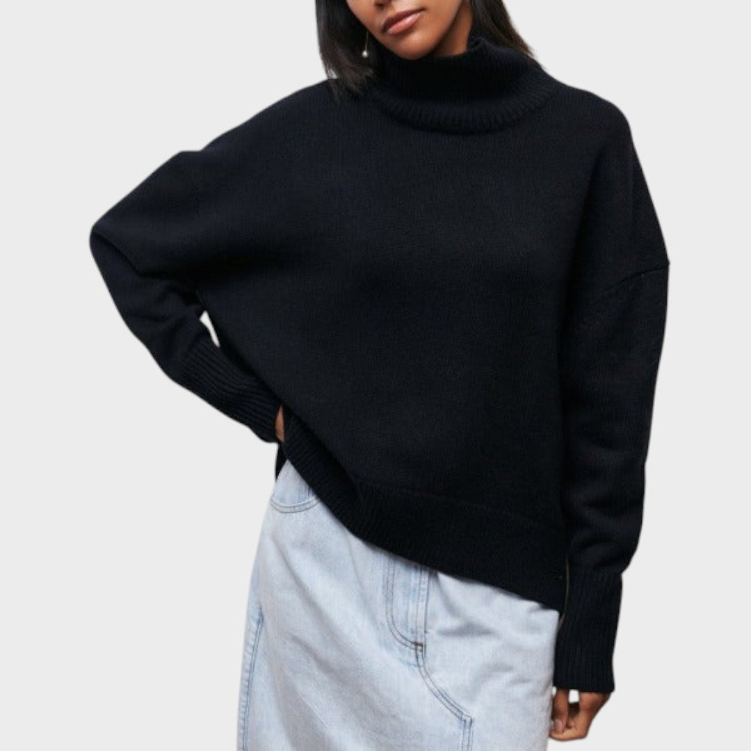 Katrin | Oversized Hoher Kragen Pullover