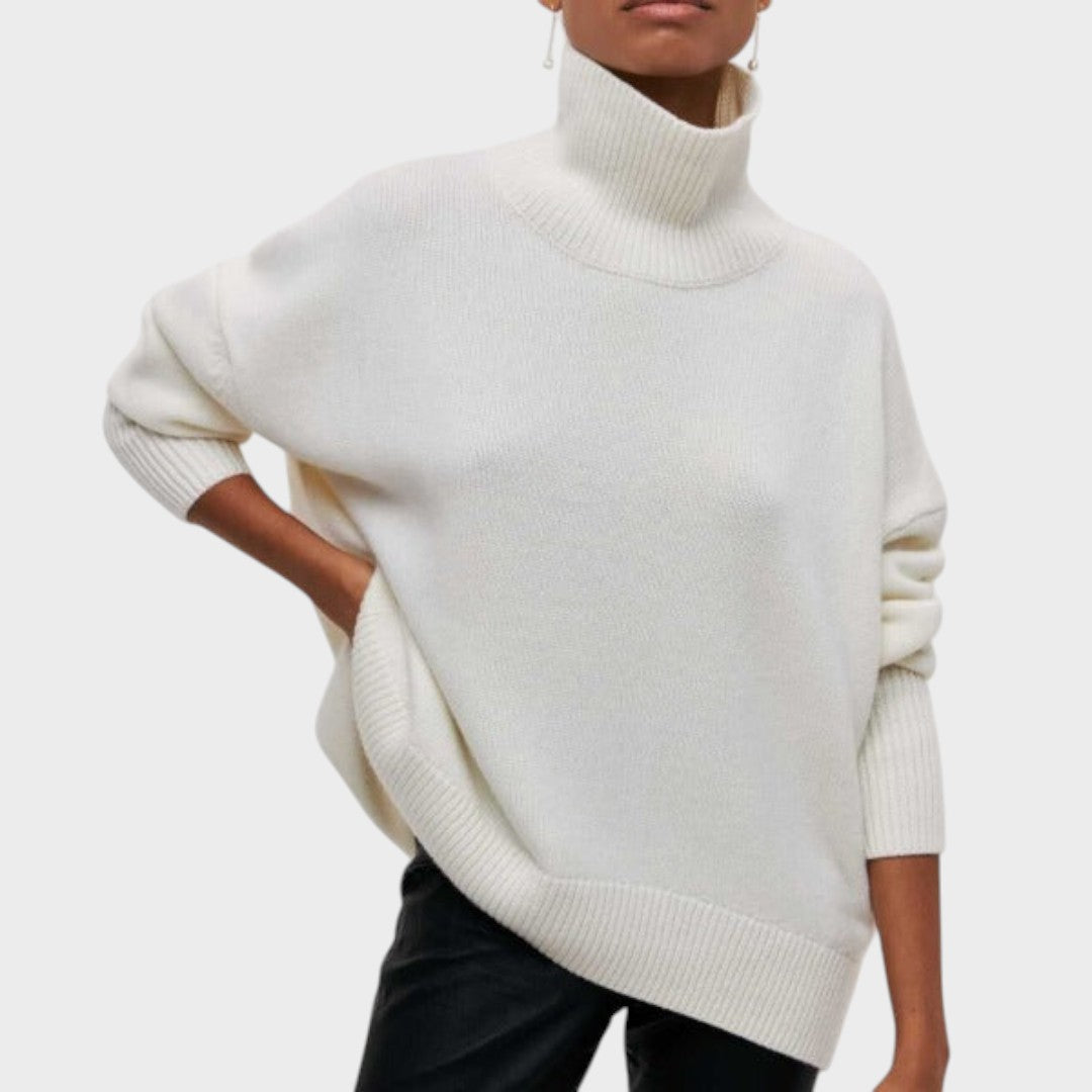 Katrin | Oversized Hoher Kragen Pullover