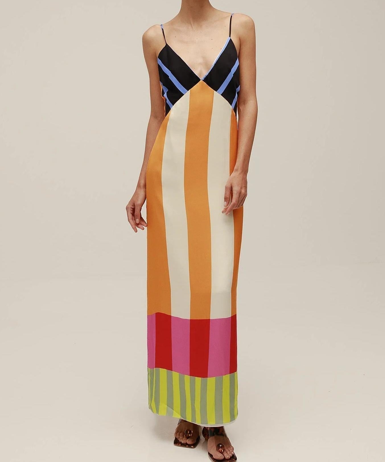 Paloma | Maxikleid in bunten Streifen