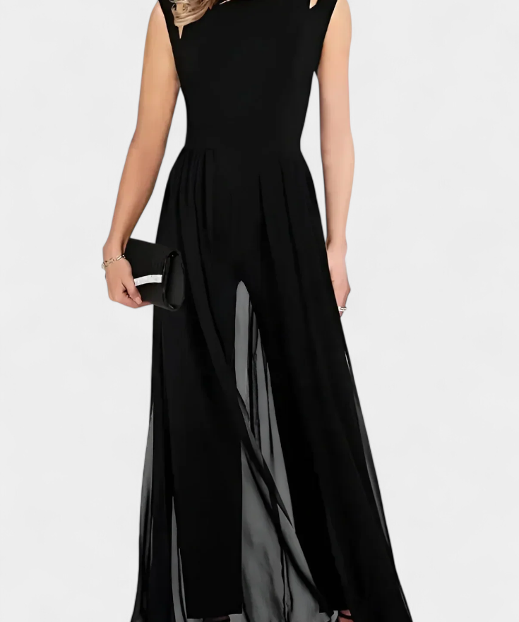 Nadia Mono Elegant Ärmellos mit Fronttransparenz