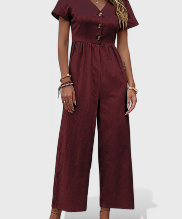 Camila Jumpsuit mit vorderen Knöpfen