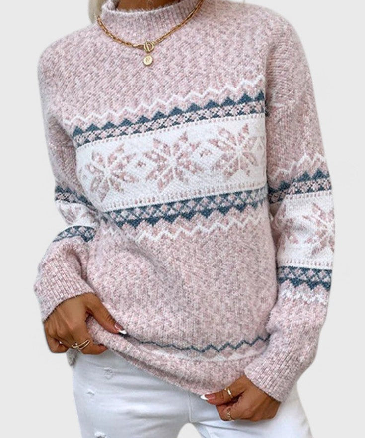 Eleganter Schneeflocken-Pullover