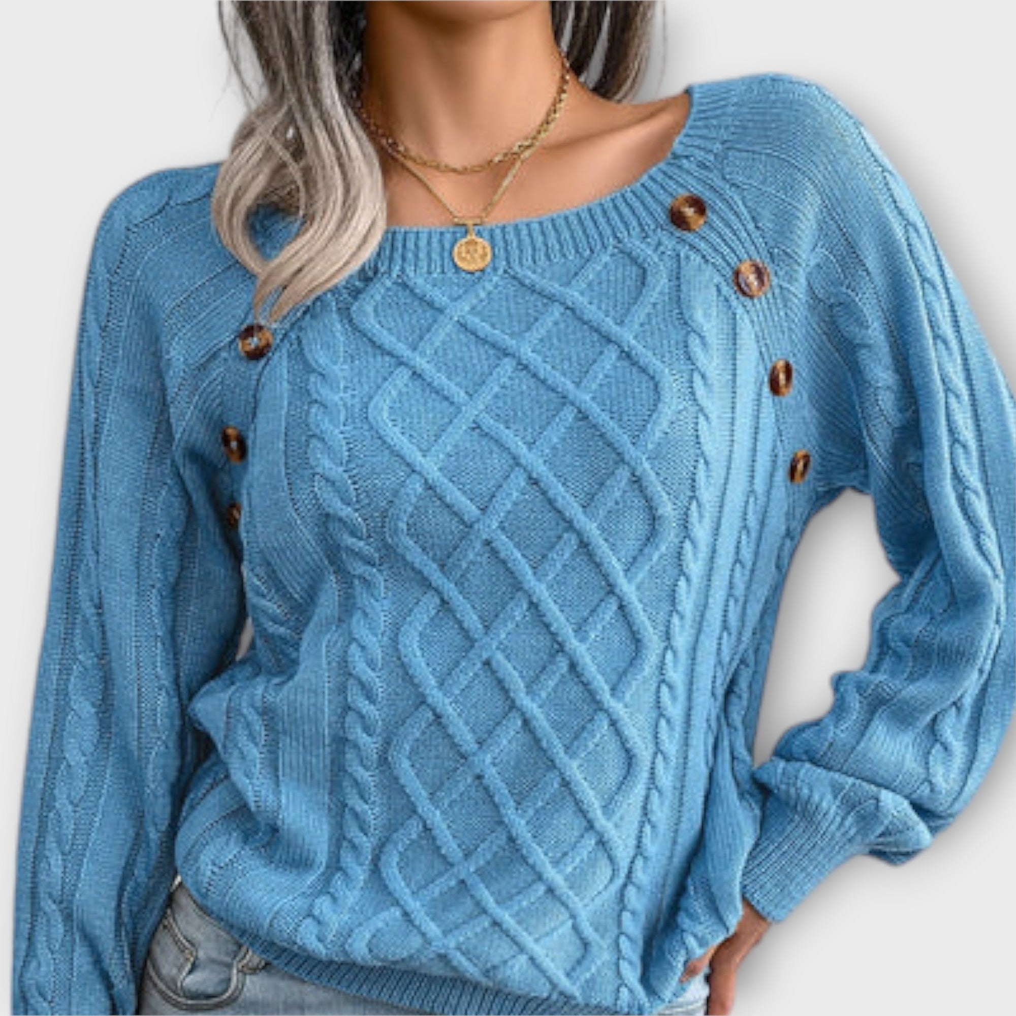 Malia - Knopfstrickpullover