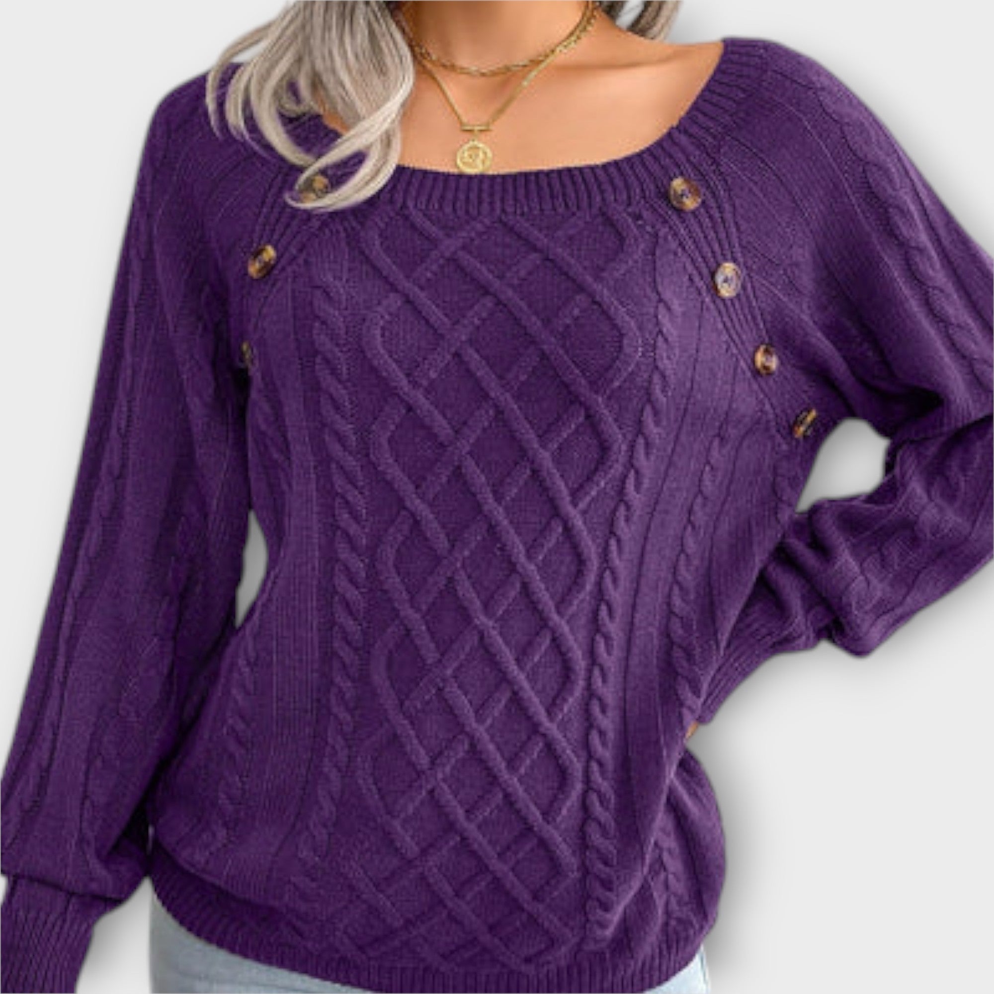 Malia - Knopfstrickpullover
