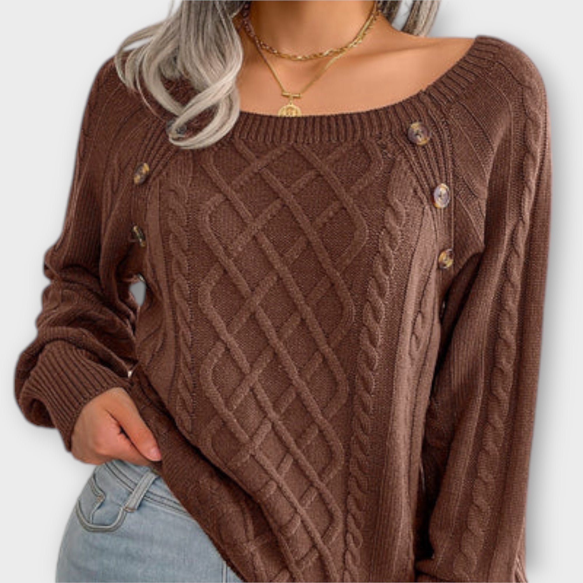 Malia - Knopfstrickpullover