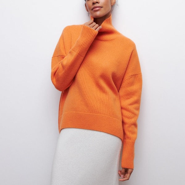 Katrielle - Bequemer Hoher Kragen Pullover